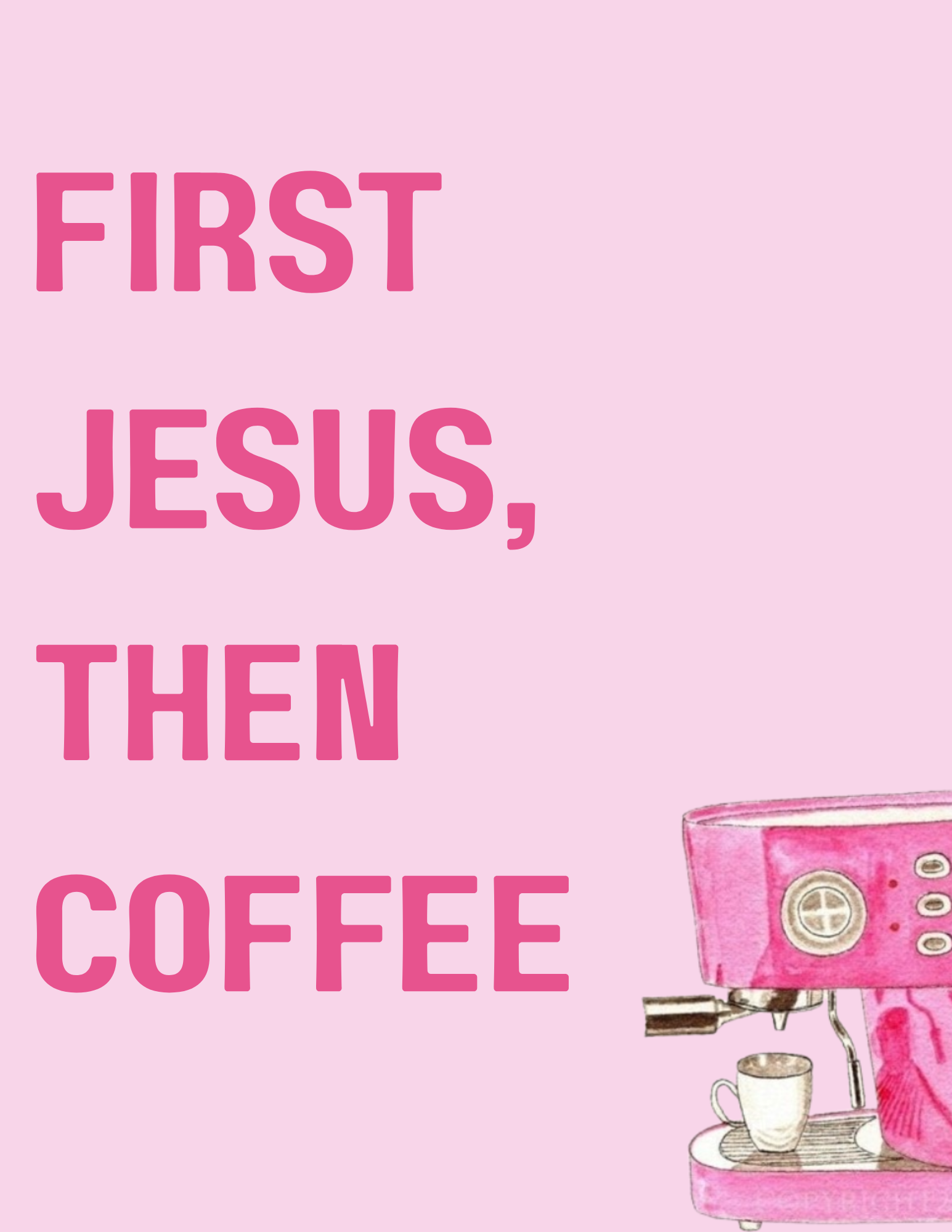 First Jesus Then Coffee Wall Art